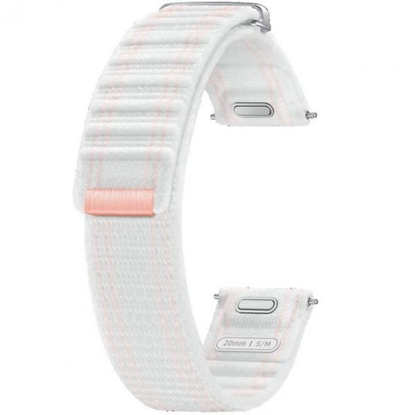 Pasek Fabric Band Samsung ET-SVL30SWEGEU pentru Watch7 / 6 / 5 / 4 20mm S/M rożowo-biały/roz-alb