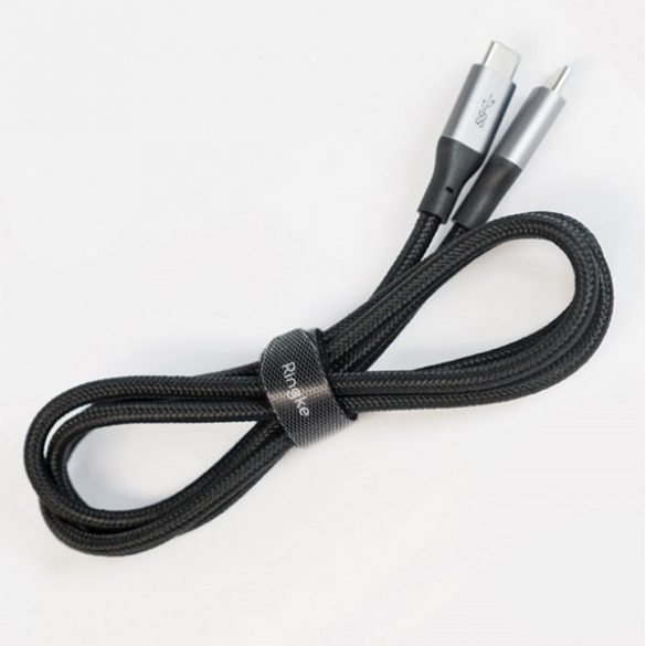 Ringke Kabel pleciony USB-C și USB-C 1,2m Încărcare rapidă czarny/negru ACCB0002