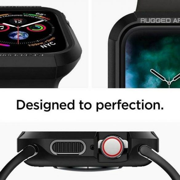 Carcasă Spigen Rugged Armor Apple Watch 4/5/6/7/ SE 44/45mm czarny/negru 062CS24469