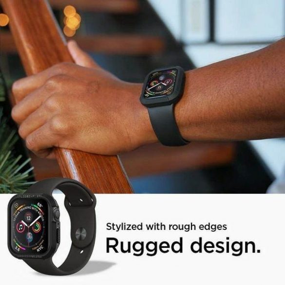 Carcasă Spigen Rugged Armor Apple Watch 4/5/6/7/ SE 44/45mm czarny/negru 062CS24469