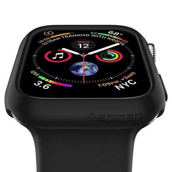 Carcasă Spigen Thin Fit Apple Watch 4/5/6//7/SE 44/45mm czarny/negru 062CS24474