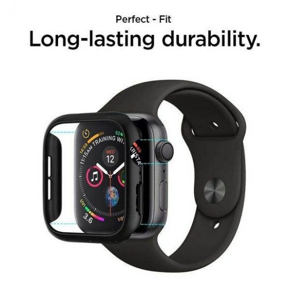 Carcasă Spigen Thin Fit Apple Watch 4/5/6//7/SE 44/45mm czarny/negru 062CS24474