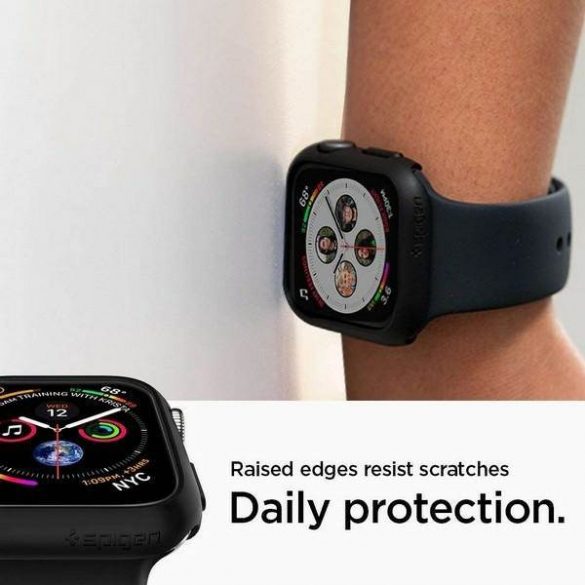 Carcasă Spigen Thin Fit Apple Watch 4/5/6//7/SE 44/45mm czarny/negru 062CS24474