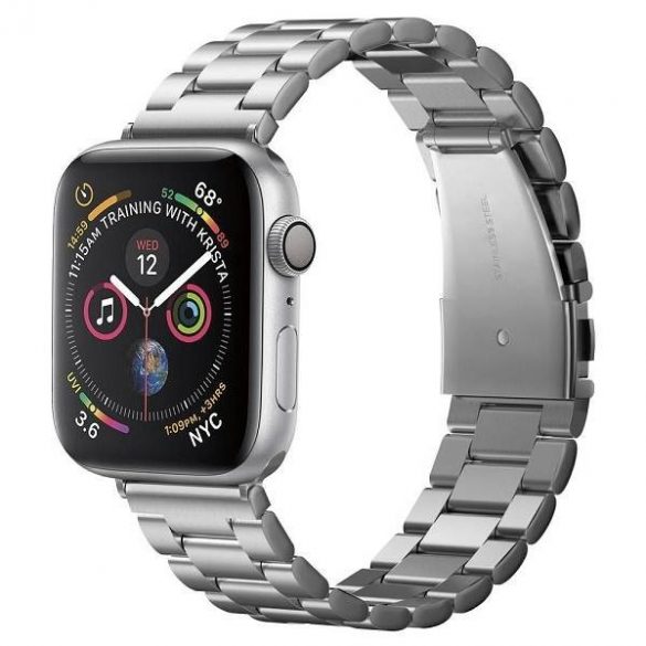 Spigen Modern Fit Band Apple Watch 1/2/3/4/5/6/7/SE 42/44/45mm srebrny/argintiu 062MP25404 carcasa