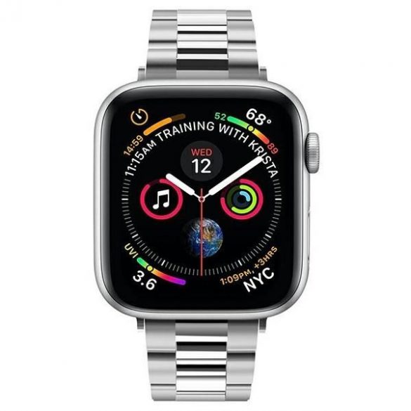 Curea de schimb Spigen Modern Fit Apple Watch 1/2/3 /4/5/6/7/SE (38/40/41mm) - argintiu