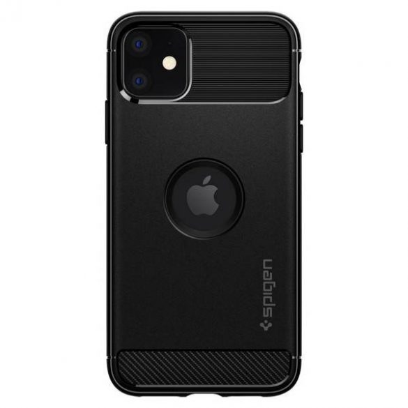 Husă Spigen Rugged Armor pentru iPhone 11, neagră, 076CS27183