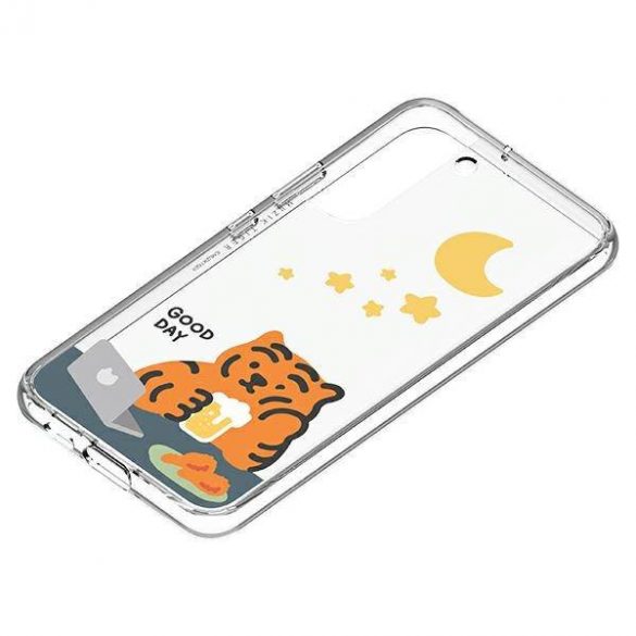 Panou Samsung GP-TOU021HOMOW do etui Frame Cover pentru Galaxy S22+ Muzik Tiger husă biał/albă