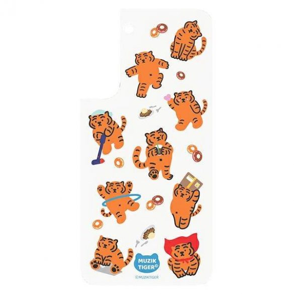 Panou Samsung GP-TOU021HOTOW pentru carcasa cadru pentru Galaxy S22+ Muzik Tiger biał/alb