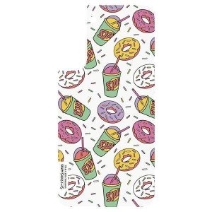 Panou Samsung GP-TOU021HOOPW do etui Frame Cover pentru Galaxy S22+ Husa Simpsons Donut biał/albă