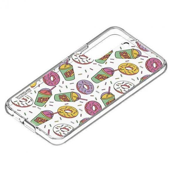 Panou Samsung GP-TOU021HOOPW do etui Frame Cover pentru Galaxy S22+ Husa Simpsons Donut biał/albă