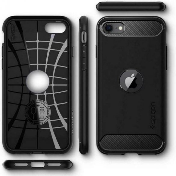 Husa Spigen Rugged Armor pentru iPhone 7/8/SE2020/SE 2022 czarny/negru ACS00944