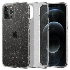 Spigen Husă transparentă cu cristale lichide cu sclipici pentru iPhone 12/ 12 Pro 6,1" ACS01698