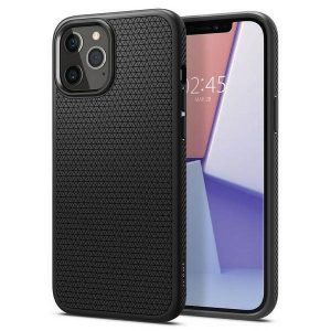 Husă Spigen Liquid Air pentru iPhone 12/12 Pro 6,1" negru mat ACS01701