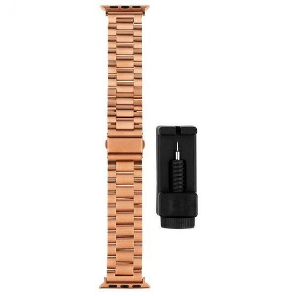 Mercury pasek Metal Apple Watch 42mm rożowo złoty/rose gold