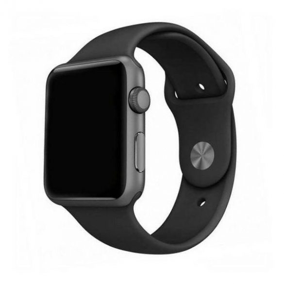 Mercury curea Silicon Apple Watch 42/44/ 45 mm negru/negru