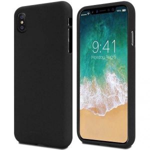 Husă Mercury Soft pentru iPhone 12/12 Pro de 6,1 inchi, neagră/neagră