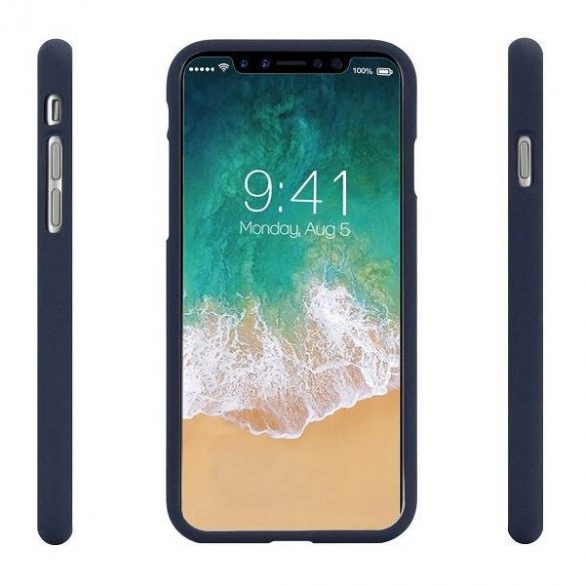 Husă Mercury Soft pentru iPhone 12/12 Pro 6,1" niebieski/albastru miezul nopții