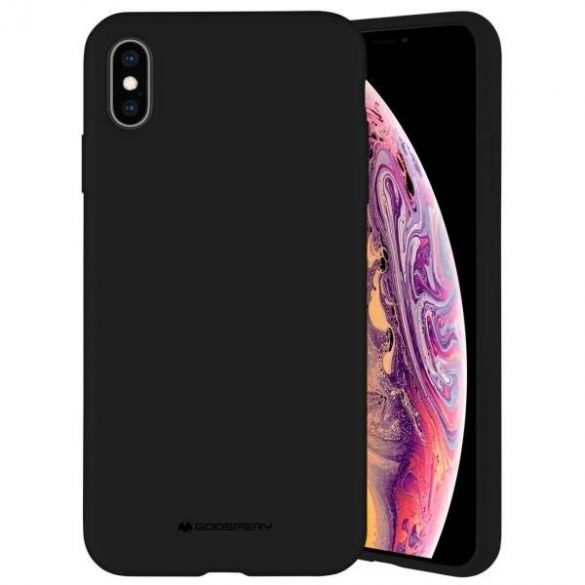 Husă Mercury din silicon pentru iPhone 12/12 Pro de 6,1 inchi, neagră/czarny