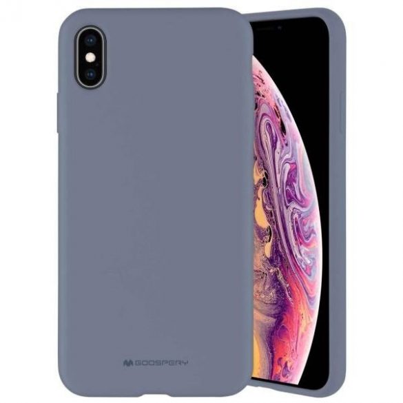 Husă din silicon Mercury pentru iPhone 12/12 Pro 6,1" lawendowy/gri lavandă