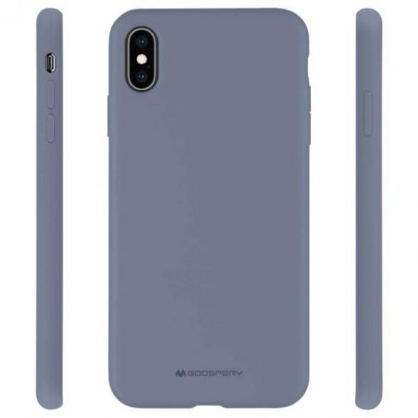 Husă din silicon Mercury pentru iPhone 12/12 Pro 6,1" lawendowy/gri lavandă