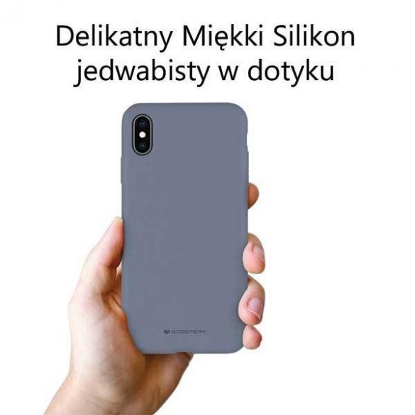 Husă din silicon Mercury pentru iPhone 12/12 Pro 6,1" lawendowy/gri lavandă