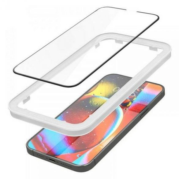 Spigen Alm Glass FC iPhone 13/13 Pro 2 szt. szkło hartowane czarna ramka AGL03387 protector de ecran