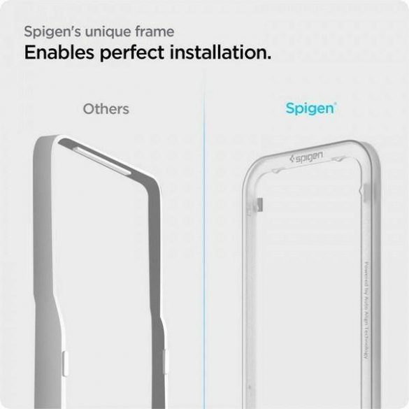 Spigen Alm Glass FC iPhone 13/13 Pro 2 szt. szkło hartowane czarna ramka AGL03387 protector de ecran