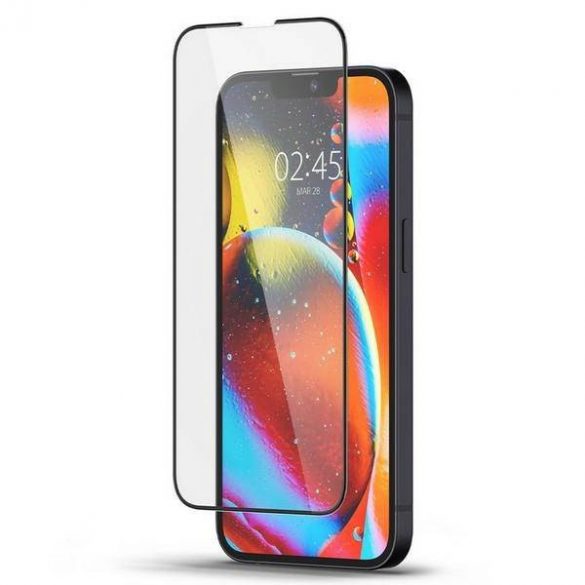 Spigen Glass FC iPhone 13/13 Pro/14 szkło hartowane czarna ramka AGL03392 protector de ecran