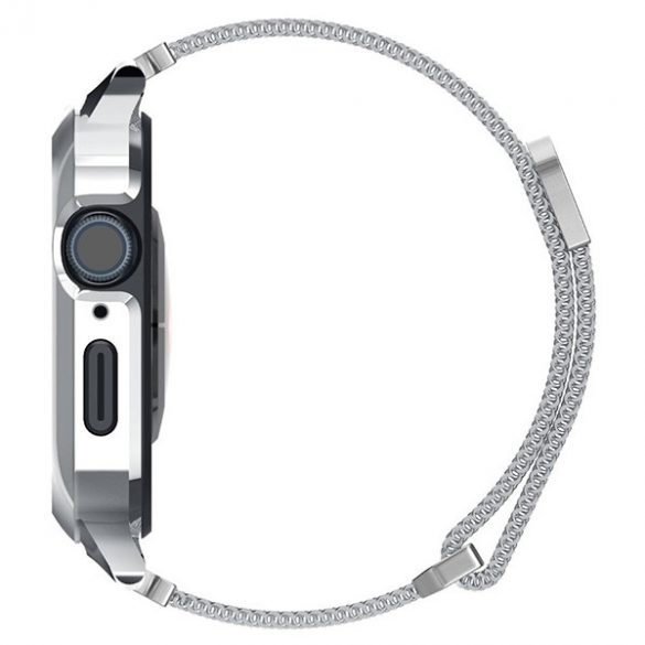 Spigen Metal Fit PRO Apple Watch 8/SE/7 /6/5/4 (44/45mm) srebrny/argintiu ACS04584