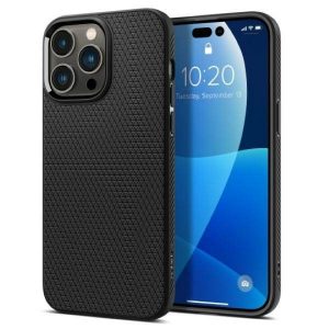 Husă Spigen Liquid Air pentru iPhone 14 Pro Max 6,7" negru/negru mat ACS04813