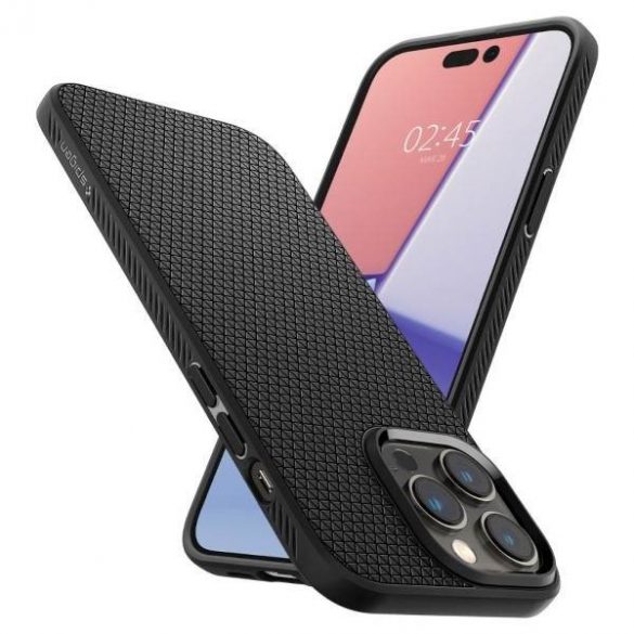 Husă Spigen Liquid Air pentru iPhone 14 Pro Max 6,7" negru/negru mat ACS04813