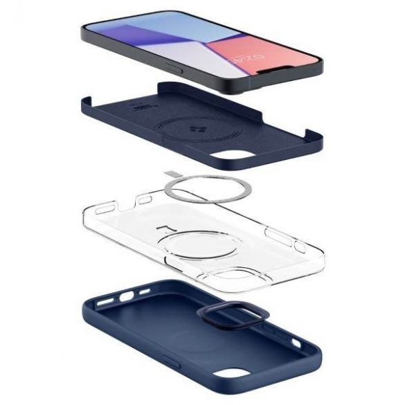 Spigen Silicone Fit iPhone 14 Plus / 15 Plus 6,7" MAG Magsafe granatowy/bleumarin ACS04921