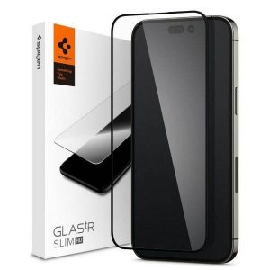 Spigen Glass FC iPhone 14 Pro Max 6,7" szkło hartowane czarna ramka AGL05209 protector de ecran