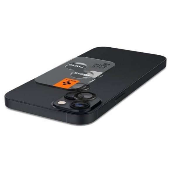 Spigen Optik.Tr Camera iPhone 14/14 Plus /15/15Plus EZ FIT Lentile 2szt./2buc czarny/negru AGL05213