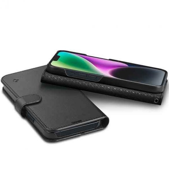 Portofel Spigen S iPhone 14 / 15 / 13 6,1" czarny/negru ACS05421