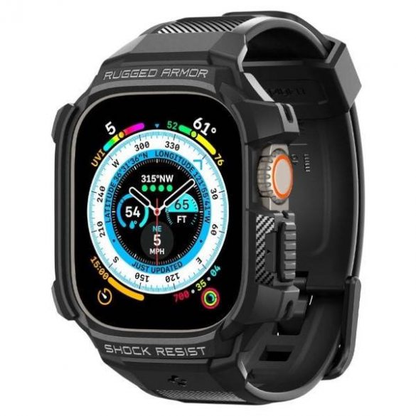 Carcasă Spigen Rugged Armor Pro Apple Watch Ultra 49 mm, neagră/czarny ACS05460