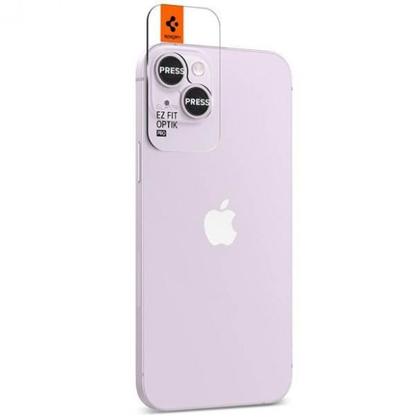 Spigen Optik.Tr Camera iPhone 14/14 Plus EZ FIT Lens 2szt./2buc fioletowy/purple AGL05603 protectie de ecran