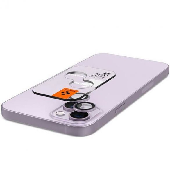 Spigen Optik.Tr Camera iPhone 14/14 Plus EZ FIT Lens 2szt./2buc fioletowy/purple AGL05603 protectie de ecran