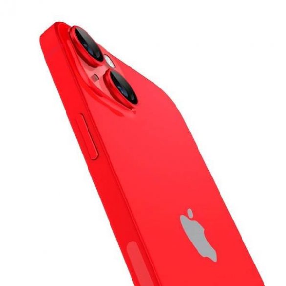 Spigen Optik.Tr Camera iPhone 14/14 Plus EZ FIT Lens 2szt./2buc czerwony/red AGL05605 protectie ecran