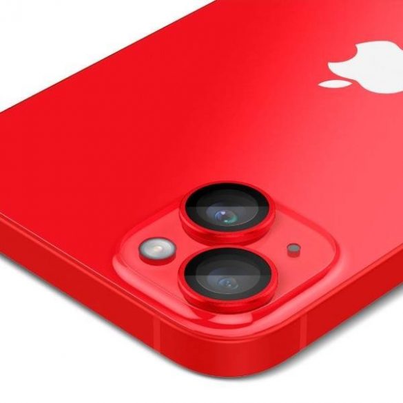 Spigen Optik.Tr Camera iPhone 14/14 Plus EZ FIT Lens 2szt./2buc czerwony/red AGL05605 protectie ecran