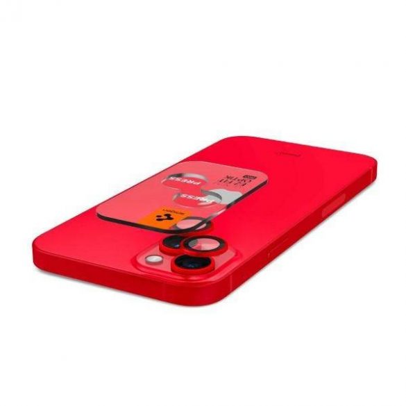 Spigen Optik.Tr Camera iPhone 14/14 Plus EZ FIT Lens 2szt./2buc czerwony/red AGL05605 protectie ecran