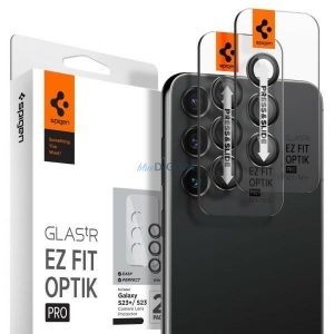 Aparat foto Spigen Optik Pro Samsung S23/S23+ 2szt./2buc czarny/negru AGL05962 protector de ecran