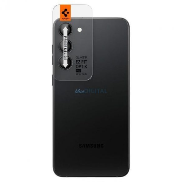 Aparat foto Spigen Optik Pro Samsung S23/S23+ 2szt./2buc czarny/negru AGL05962 protector de ecran