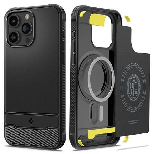 Spigen Rugged Armor MAG iPhone 15 Pro Max 6,7 Magsafe czarny/negru mat ACS06561"