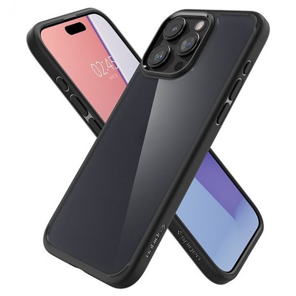 Spigen Ultra Hybrid iPhone 15 Pro Max 6,7 negru înghețat ACS06568"