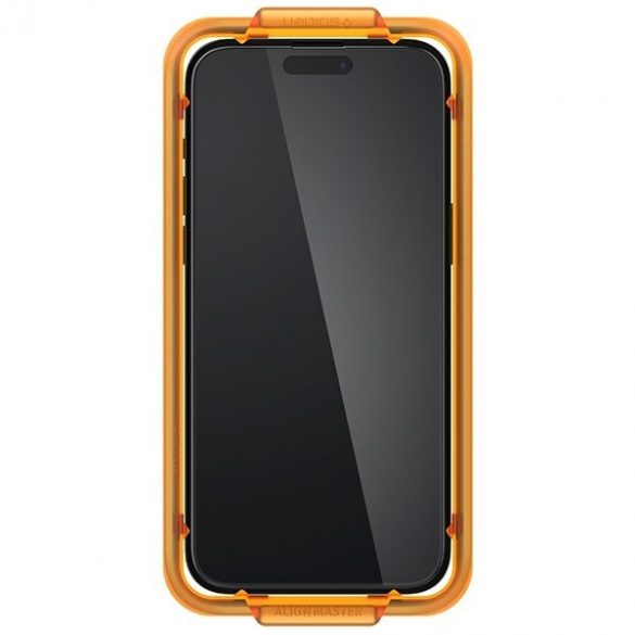 Spigen Alm Glass FC iPhone 15 Pro Max 6.7 2 szt. szkło hartowane czarna ramka AGL06875"