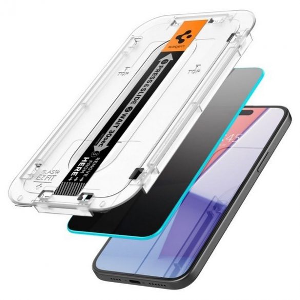 Spigen Glas.TR iPhone 15 Plus 6.7" "EZ FIT" 2 szt. confidențialitate szkło hartowane prywatyzujące AGL06885