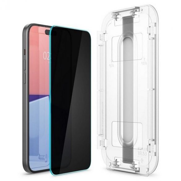 Spigen Glas.TR iPhone 15 Plus 6.7" "EZ FIT" 2 szt. confidențialitate szkło hartowane prywatyzujące AGL06885