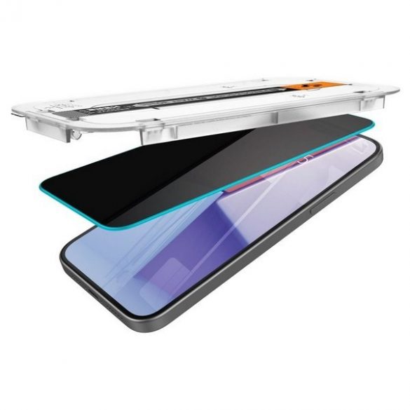 Spigen Glas.TR iPhone 15 Plus 6.7" "EZ FIT" 2 szt. confidențialitate szkło hartowane prywatyzujące AGL06885