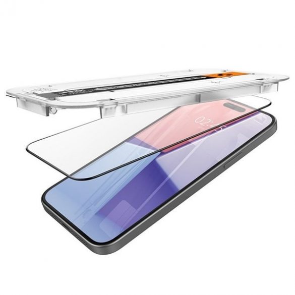 Spigen Glas.TR FC iPhone 15 Plus 6.7 "EZ FIT" szkło hartowane czarna ramka AGL06888"